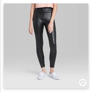 Wild Fable high waisted faux leather leggings. Black, extra small